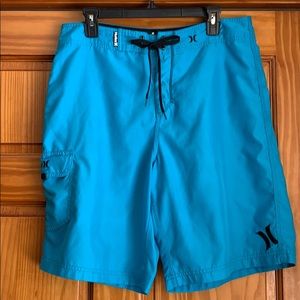 Hurley Men’s 34.5W Blue Board Shorts